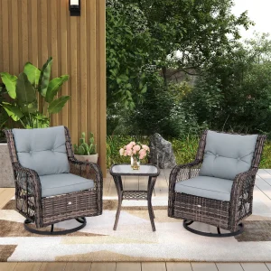 3 PCS Patio Rocking Chair Set