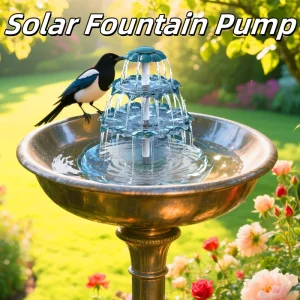 1pc 3 Layer Solar Bath Fountain w Solar Cells